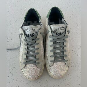 P448 John Iridescent Glitter Sneakers Sz 39 / US 8.5